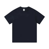 WIAOFELLAS  -  210g Ice Silk Cotton Simple Cool Round Neck Men's Top Short Sleeve 7A Antibacterial Mens Solid Color T-shirt