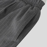 WIAOFELLAS  -  Men Pants Striped Patchwork Elastic Waist Joggers Loose Straight Trousers Men Streetwear 2025 Fashion Casual Long Pants