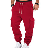 Wiaofellas  -  Men's Multi-Color Cargo Sweatpants Drawstring Waist Side Pockets Elastic Cuff Casual Jogger Pants