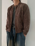 WIAOFELLAS  -  Korean Style Men's Corduroy Jackets Round Collar Single Breasted Casual Solid Color Male Coat Fashion Winter