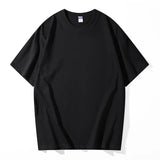 WIAOFELLAS  -  Loose Cotton Short Sleeve T-Shirt for Men Summer Comfortable Blank Printed Logo Crew Neck Top for Couples Large Size