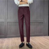 Wiaofellas  -  High Quality Men's Suit Pants Formal Business Office Social Dress Pants Fashionable Slim Fit Casual Men's Dress Pants Size 29-38