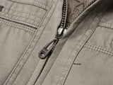 WIAOFELLAS  -  Men's Jacket Stand Collar Casual Jaqueta Masculina Spring Autumn Zipper Solid Business Coat Ropa Hombre Cotton Outerwear Male