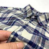 WIAOFELLAS  -  Plaid short-sleeved shirt Men's Japanese vintage linen youth summer cotton linen loose casual short-sleeved shirt