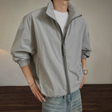WIAOFELLAS  -  New Summer Men's Sun-protective Clothing Stand Collar Solid Color Korean Coats Zipper Casual Male Jackets Simple