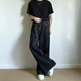 WIAOFELLAS  -  Spring Streetwear New Fashion Oversized Print Baggy Jeans Y2K Harajuku Hip-hop Vintage Gothic High Waist Wide-leg Pants Trousers