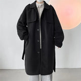 WIAOFELLAS  -  Big Size Long Men's Coat Warm Wool Long Winter Coat Men Long Men Winter Coat Top New Korean Reviews Clothes 5XL