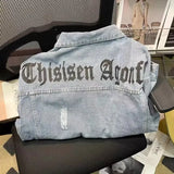 WIAOFELLAS  -  New in Jackets Jens Man Autumn Bomber Denim Jack Work Wear Men's Denim Shirt Mens Clothing Jeans Coat Men Blouse Jean Dresses