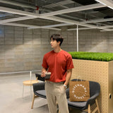 WIAOFELLAS  -  Summer Men's Loose Solid Short Sleeve T-shirt for Men Cotton Tee Men Causal O-neck Basic Tshirt Streetwear Quality Men Top B182