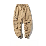 WIAOFELLAS  -  Male Trousers Multi Pocket Black Men's Cargo Pants Spring Autumn Stacked Multipockets Long Designer Luxury Loose Luxury Harajuku