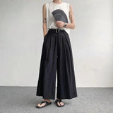 Wiaofellas  -  Japanese Casual Wide-leg Pants Men's Summer Quick-drying Loose Casual Pants Fashion Samurai Skirt Trousers Festival Costumes