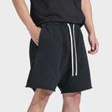 WIAOFELLAS  -  Cotton Summer Pants Men Breathable Light Cool Calf-Length Short Sweatpants 4/5 Straight Loose Casual Cropped Trousers