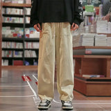 WIAOFELLAS  -  Fashionable Japanese Trendy Workwear Pants for Men in Autumn American Retro Casual Loose Straight Wide-leg Versatile Trousers