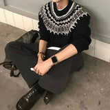 Wiaofellas  -  Autumn Winter Casual Mens Jumper Tops Knitting Long Sleeve Crew Neck Sweaters For Men Daily Leisure Slim Knitted Sweater