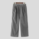 WIAOFELLAS  -  Men Sets Striped V Neck Sleeveless Crop Tops Vests & Pants Two Pieces Sets Streetwear Fashion Men's Casual Suits