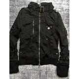 Wiaofellas  -  Harajuku Streetwear Vintage 90s Button Hooded Sweatshirts Casual Grunge Aesthetic Stand Neck Jacket Y2k Loose Outfit Outerwear