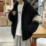 Wiaofellas  -  Lamb Fur Jacket Men's Winter Thickened Korean Style Trendy Cotton Coat Warmth Hong Kong Style Cotton Clothes