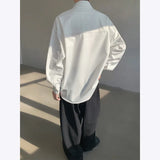 WIAOFELLAS  -  White Long Sleeved Shirt Men Fashion Society Mens Formal Dress Shirt Korean Loose Casual Shirt Mens Oversized Black Shirts