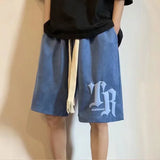 Wiaofellas  -  American Letter Foam Print Short Pants For Men Summer Hip Hop Fashion Y2K Shorts Male Streetwear Basketball Gym bermuda shorts