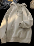 Wiaofellas  -  American Style Letter Printed Hoodies For Men Autumn Casual Cotton Fleece Oversized Sweatshirts Y2K Streetwear Sudadera Hombre