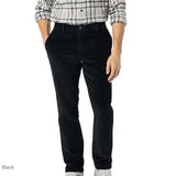 WIAOFELLAS  -  Men's Casual Pants  Men Straight Tube Wide Pants Spring Autumn Male Corduroy Pants Khaki Black Flat Heavyweight Trousers