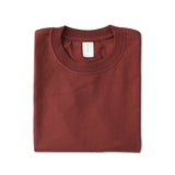 WIAOFELLAS  -  Urban 220g Japanese Cotton Thick T-shirt Unisex Heavy Summer Solid Color Seamless Woven Tops Round Neck Men Short Sleeve T-shirt
