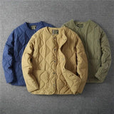 WIAOFELLAS  -  New Quilted Thickened Jacket for Men Versatile and Trendy Cotton Tops
