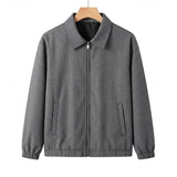 Wiaofellas  -  New Casual Mens Plaid Printing Jackets Autumn Vintage Zip-up Turn-down Collar Jacket Coat Daily Leisure Men Long Sleeve Cardigan