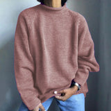 WIAOFELLAS  -  New Autumn Winter Solid Color Office Loose Mid Turtleneck Sweater For Women Female Casual Pullover Tops Lady Knitwear Streetwear