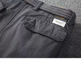 WIAOFELLAS  -  Summer Fashion Retro Workwear Cotton Shorts For Men Heavy Water Wash Multi Pocket Pants Loose Straight Leg Trendy Man Short