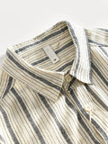 WIAOFELLAS  -  Japanese Striped New Retro Men's Trendy and Fashionable Loose Casual Shirt Long Sleeve Top Shirt Versatile Jacket