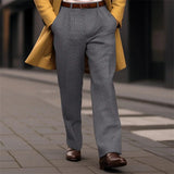 Wiaofellas  -  Men's Fashion Men's Suit Pants Trousers Business Casual Pants Front Office Formal Men's Jogging Pants