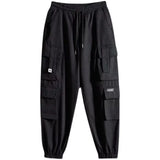 WIAOFELLAS  -  Male Trousers Multi Pocket Black Men's Cargo Pants Spring Autumn Stacked Multipockets Long Designer Luxury Loose Luxury Harajuku