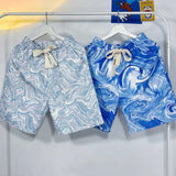 WIAOFELLAS  -  Tie-dye Casual Men Summer Ice Silk Loose Beach Shorts
