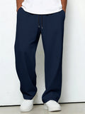 Wiaofellas  -  New Four Seasons Solid Color Trousers Loose Casual Sports Straight Pants