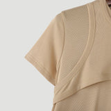 WIAOFELLAS  -  Men T Shirt Solid Color O-neck Short Sleeve Knitted Male Tee Tops Streetwear Summer Fashion Casual Cozy Men Clothing