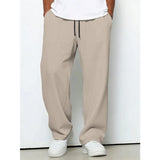 Wiaofellas  -  New Four Seasons Solid Color Trousers Loose Casual Sports Straight Pants