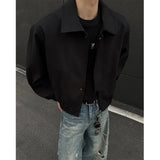 WIAOFELLAS  -  Spring Short Jacket Men Fashion Black Casual Jacket Men Streetwear Korean Loose Bomber Jacket Mens Motorcycle Jackets M-3XL