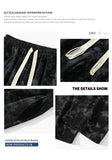 WIAOFELLAS  -  Corduroy Tie-dye Irregular Pants for Men American Loose Casual Sports Wide-leg Trousers