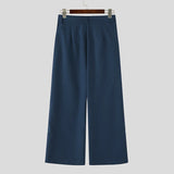 Wiaofellas  -  Men's Pants Color-block Patchwork Joggers Casual Irregular Pants For Man Streetwear Loose High Waist Pantalones Trousers