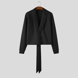 WIAOFELLAS  -  Men Hoodies Solid Color Lapel Long Sleeve Casual Male Sweatshirts Streetwear Loose Fashion Leisure Men Pullovers S-5XL