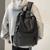 WIAOFELLAS  -  High Quality Women Man Backpack PU Leather Men's Backpacks Girl Luxury Designer Back Pack Laptop Bag Large Capacity Travel Bag