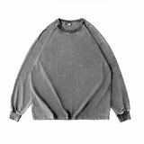 WIAOFELLAS  -  Long Sleeve Retro Tops Tees Men Oversized Vintage T-Shirts Soild Cotton Shirts Casual Classic T Shirt Male Clothes Streetwear