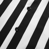 WIAOFELLAS  -  Man Stylish Button Blouse Summer Casual Tops Fashion Striped Men Shirts Short Sleeve Stand Collar Shirt