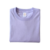 WIAOFELLAS  -  Urban 220g Japanese Cotton Thick T-shirt Unisex Heavy Summer Solid Color Seamless Woven Tops Round Neck Men Short Sleeve T-shirt