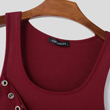 WIAOFELLAS  -  Men Tank Tops Patchwork O-neck Sleeveless Sexy Skinny Male Vests Summer 2025 Streetwear Fashion Men Clothing Tops S-5XL