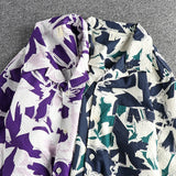 WIAOFELLAS  -  Hawaiian trend short sleeve shirt with abstract pattern Men's seersucker cool breathable comfortable casual shirt