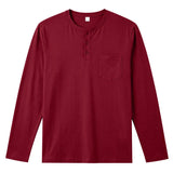 Wiaofellas  -  Daily Casual O Neck Pullover For Men Trendy Looe Breathable Shirts Men Autumn Outdoor Solid Color Long Sleeve Tops