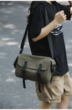 WIAOFELLAS  -  Men Women Single Shoulder Tooling Postman College Student Commuter Large Capacity Canvas Crossbody Bags Fashion Trend Bag