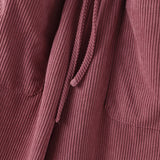 Wiaofellas  -  Men Pants Solid Color Joggers Loose Corduroy Drawstring Trousers Men Streetwear Fashion Casual Wide Leg Pants Men